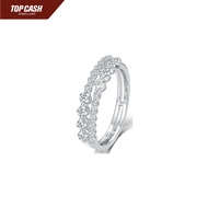 Top Cash Jewellery 10K Lab Grown Twin Layered Button Diamond Ring