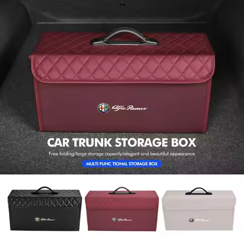 2026 Hot Alfa Romeo Car Trunk Storage Box Organizer Foldable Stowing Tidying Container Bag For Alfa 