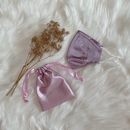 Lilac Silk Mask Pouch Set (The Luxe Silk)