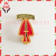 MERAH Red Airborne Pin Brooch Metal Airborne Pin - HM