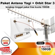 TERBAIK Paket Antena Yagi Extreme 3 + Home Router Telkomsel Orbit Star