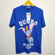 Kaos dumbo oversize zara wanita lengan pendek biru elektrik M L XL