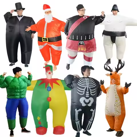 Adult Halloween Inflatable Costume Funny Party Decoration Suit 4.9-6.2 Feet Tall Inflatable Haunted 