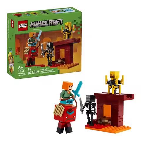Lego 21266 Lava Lake Battle Minecraft Series 2025 New Children's Building Blocks