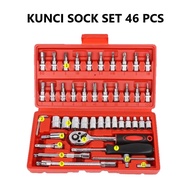 Socket Wrench Set 46 pcs Socket Wrench Set 46 pcs Car Motorcycle Complete Socket Tool Kit Set Fits C