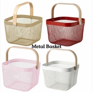 Multi Purpose Basket White/Pink/Gray/Green Kaison Raga Besi Bakul Roti Buah-Buahan