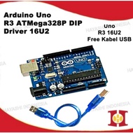 Arduino Uno R3 16U2 ATMEGA328P DIP+USB Cable