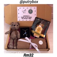 SET TUDUNG + TEDDY BEAR 22CM + SET CHAIN&ERRINGS