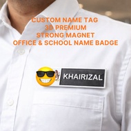 Tag Nama Custom 3D Cantik | Name Badge Magnet | Untuk Cikgu, Staff KEDAI & Event Lanyard Card Holder