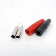 Brass copper 4mm Insulated Banana Female socket Jack Plug copper Wire Solder cable Connector red bla