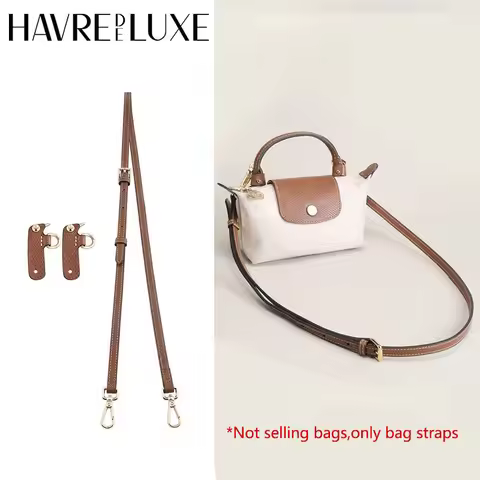 Leather Replacement Crossbody Bag Strap For Longchamp Mini Bag Shoulder Strap Without Punching Modif