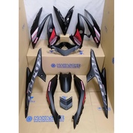 NVX NVX155 2018 AEROX BLACK RED NAKESONE NKS BODY COVER SET COVERSET STICKER TANAM YAMAHA