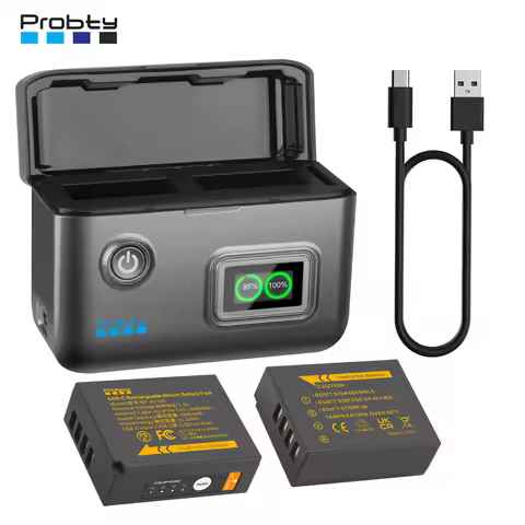 Probty NP-W126 NP-W126S Battery And 20W Fast Charger w SD Card Slots for Fuji HS30EXR HS33EXR X PRO1