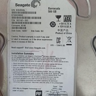 hdd seagate 500gb second
