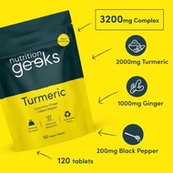 Nutrition Geeks - 薑黃素、生薑和黑胡椒 補充劑   2 個月用量（120 片）
