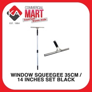 Window Squeegee 35Cm / 14 Inches Set Black