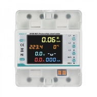 Tuya WiFi Smart 3-phase 4-wire Energy Meter Automatic Reclosure Protector Power Meter LCD Display Re