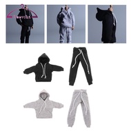 [deevoka] 1/12 Scale Miniature Male Doll Clothes Sweatsuits Sportswear Training Suits for 6inch Male
