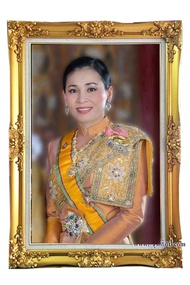 กรอบรูปหลุยส์ พระราชินี สุทิดา ขนาดกรอบ 26x36 นิ้ว กรอบหลุยส์ไม้แท้สีทองพ่นสวยงาม✨