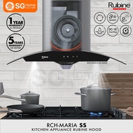 Rubine Estratto Series Arch-Glass Hood RCH-MARIA-SS with Auto Cleaning