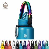 ALLFLASK 12oz - 64oz Colorful Aquaflask Paracord Handle 22oz Wide & Standard Mouth Water Bottles Aqu