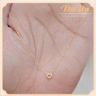 สร้อยคอทองคำอิตาลี 18K (AU750) พร้อมจี้คิวบิกเซอร์โคเนียรูปหัวใจทองคำแท้ 99.99% น้ำหนัก 1.2 กรัม เหม