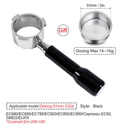 51mm Coffee Bottomless Portafilter For Delonghi EC680 EC685 Replacement Filter Basket Espresso Machi