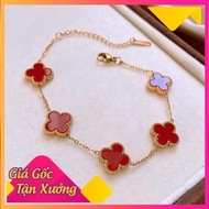Four-leaf clover bracelet, stainless titanium four-leaf clover bracelet, looks amazing