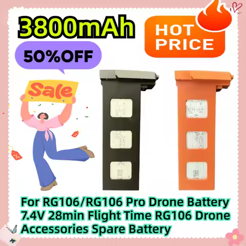 For RG106/RG106 Pro Drone Battery 7.4V 3800mAh 28min Flight Time RG106 Drone Accessories Spare Batte