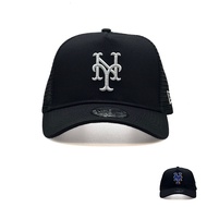Mesh 5 Panel Vintage NY Interlock Logo Cap | Classic Script Embroidery