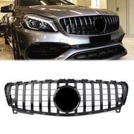 Car Front Grille GTR Style Grill For Mercedes Benz A-Class W176 A200 A250 A45 AMG 2016 2017 2018 Glo
