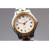 1992 [near mint] seiko lucent 1f21-0f7a silver roman 25mm qz 14.5cm ladies watch