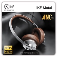 iKF Metal Wireless Bluetooth Headphones, Advanced Active Noise Cancelling Over-Ear Headset, Hi-Res S