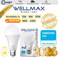 WELLMAX E27 Samsung LED Light Bulb/LED lamp 5W 9W 15W 18W 23W/3000K/4000K/6500K /Energy Efficient