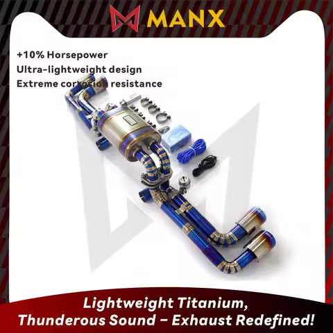 MANX Catback For Ferrari F430 Focus On Titanium Pipe Clear Loud Sound Car Exhaust Vacuum Valve Muffl