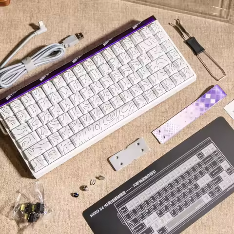 New AULA HERO 84 HE Gaming Keyboard Wired High-Performance RT0.01 Magnetic Switch Mechanical Keyboar