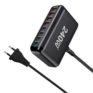 ใหม่ 240W Desktop GaN Charger 8 พอร์ต USB Type C PD Charger FAST CHARGE 3.0 USB ประเภท C Fast Charge