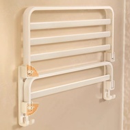 [48H Shipping] Jibaiju milk white towel rack, foldable bathroom storage rack, toilet bathroom access