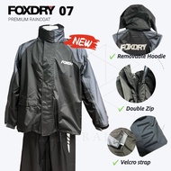 【READY STOCK】FOXDRY 07 Premium Waterproof Raincoat with Hoodie Foxdry07 Baju Hujan Jaket Hujan Motor