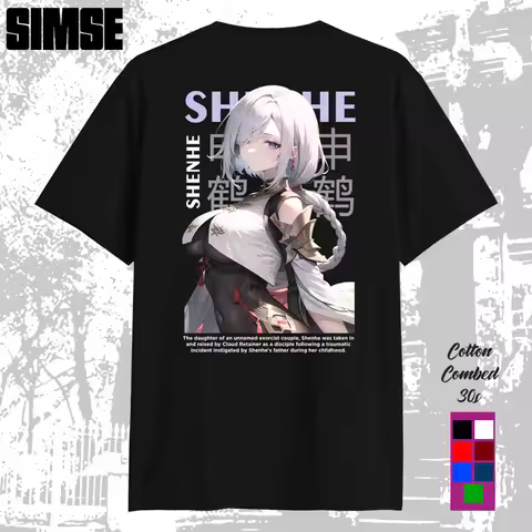 T-shirt Pria Distro Sablon DTF SHENHE GENSHIN IMPACT T-shirt Anime Jepang Game Genshin Impact SIMSE.