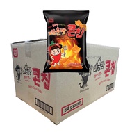 1Box(34g X 30Packs), Spicy Corn Chips Feel the Heat with the Intensely Spicy Buldak Flavor!