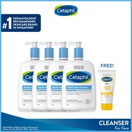 Cetaphil Exclusive Brand Box(Gentle Skin Cleanser 1L x4 + FREE Sun SPF50+ Light Gel Sunscreen 50ml)