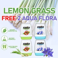 Lemon Grass + Aqua Flora Scented Gel Air Freshener Aerofume [2pcs+2pcs Bundle] House Car Perfume Toi