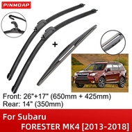 For Subaru FORESTER MK4 2013-2018 Front Rear Wiper Blades Brushes Cutter Accessories J Hook 2013 201