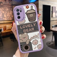 Hontinga เคส Oppoa15s Oppoa16k A16e A16k A16 OPPO น่ารักเคสโทรศัพท์ซิลิโคนนิ่มหนังรูปหมีการ์ตูนน่ารักเคสป้องกันกล้องคลุมทั้งหมดเคสฝาหลังกันกระแทกเคสมือถือเคสนิ่มสำหรับเด็กผู้หญิง