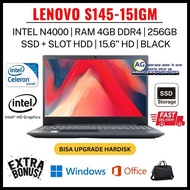 Laptop baru Lenovo ideapad s145 - 15igm n4000 ram 4gb ssd 256gb 15.6" 3 jutaan