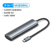 Vention Type C HUB USB C to HDMI USB 3.2 Gen 1 Type C RJ45 PD 4K 60Hz 5Gbps Multi Port Adapter for L