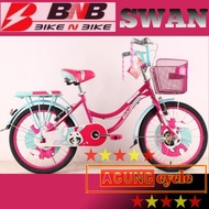 Diskon Sepeda Mini 16 18 20 Bnb Swan Anak Perempuan Keranjang
