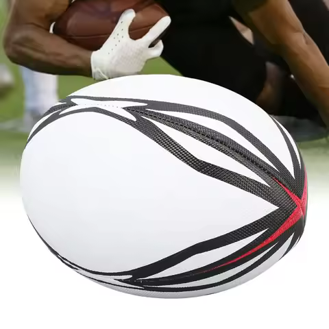Number 9 Rugby Ball Inflatable Practice Ball High Elasticity PVC Rugby Ball For Match And Daily Trai