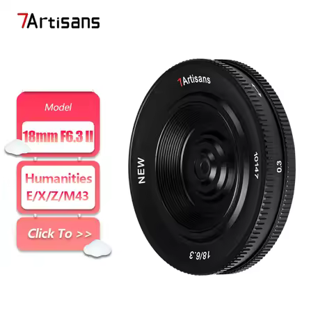 7artisans 18mm F6.3 Mark II UFO Ultra-thin Camera Prime Lens for Humanities Photography with Sony E 